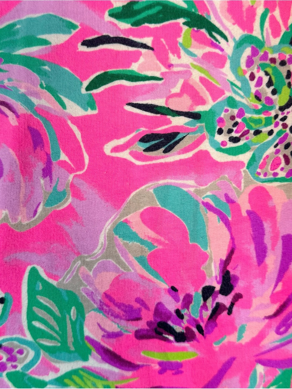 Lilly Pulitzer Hot Pink Zip Up Floral Print Top with Pockets XXL - Picture 4 of 11